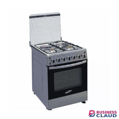 Ecomax 60×60 3 Gas + 1 Electric Hotplate Standing Cooker with Electric Oven with free pan regulator and pipe