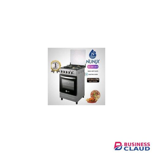 Nunix Standing cooker 50x55 3 gas +1 Electric with Electric oven 1yr Warranty