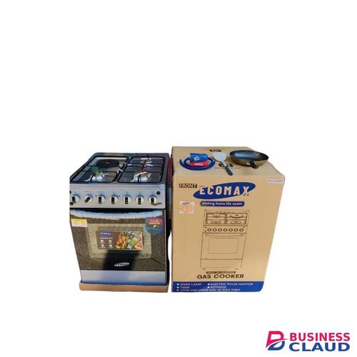 Ecomax 60 by 60 3+1 standing cooker,With Free Gas Pipe, Spatula, Frying Pan, 13Kg Regulator & Clips