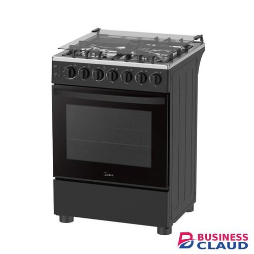 Midea 60*60- 3Gas + 1 Electric Standing Cooker With Electric Oven (60E3G1H4F-BK)-Black