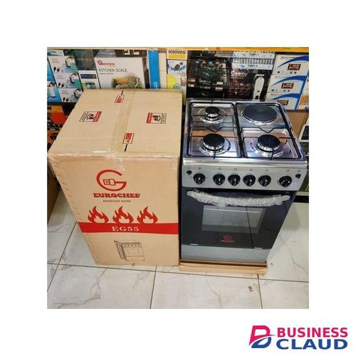Standing cooker/ EG55-3G1E+E OVEN Free Stand Glass Top Cooker,rotisserie Silver, 60L