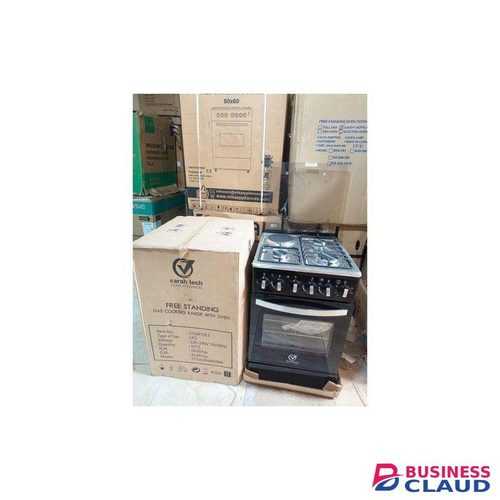 sarahtech Standing Cooker 3 Gas, 1 Electric Hotplate, with Electric Oven, Auto-ignition technology