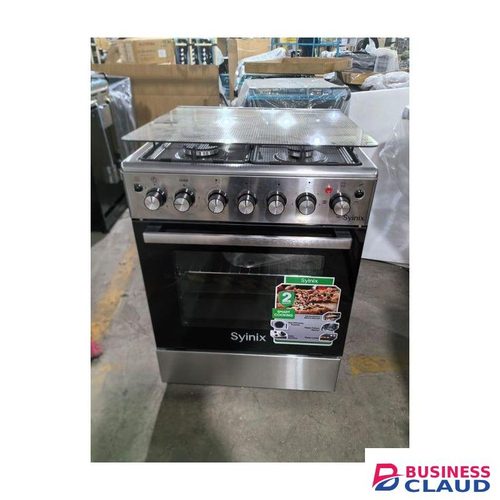 Syinix Standing Cooker 60 * 60 3G+1E with Electric Oven – 3 Gas + 1 Electric Burner