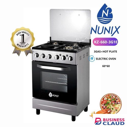 Nunix 60*60 3gas+1hotplate Free Standing Cooker