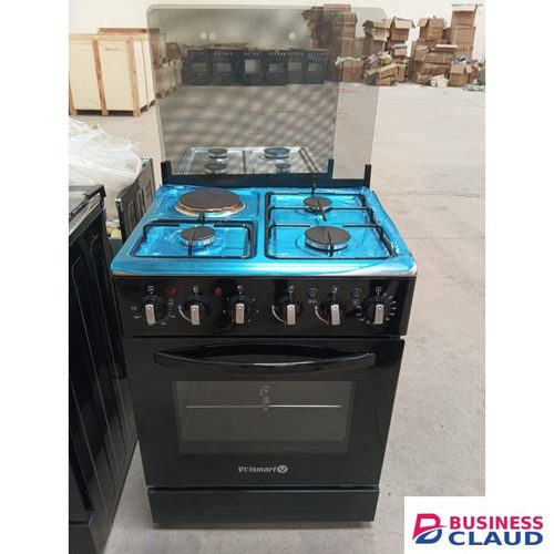 VOLSMART 50CM*55CM, 3 Gas Jet Pool Burners + 1 Electric Hot Plate Free Standing Cooker With Electric Oven