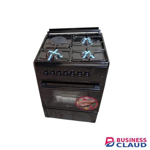 Roch Ro60x60 Turkey Life 3 gas +1 Rapid Electric Hotplate standing Cooker with Electric Oven -Black