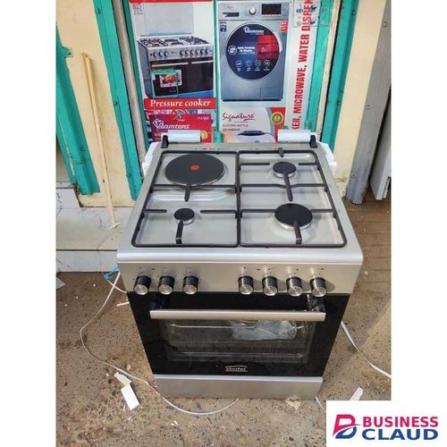 Simfer 60*60 3 Gas Burners+1 Hotplate Standing Cooker - Inox Grey