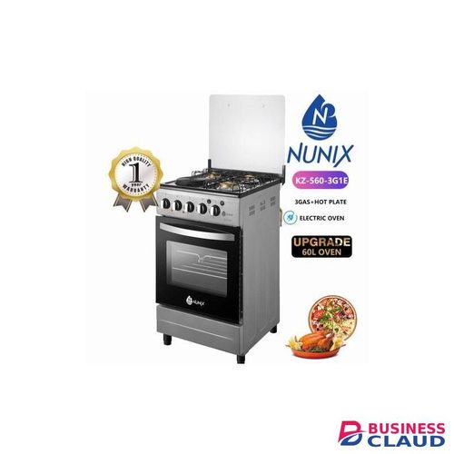 Nunix 3gas +1 electric free Standing cooker