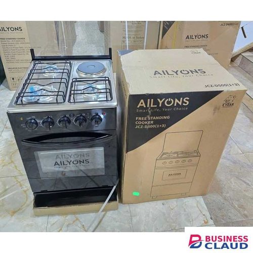 Ailyons JCZ-D500 (3+1) Free Standing Gas & Electric Cooker - 3 Gas