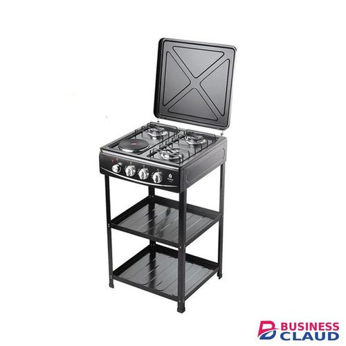 Nunix LTS-02, 3 Gas +1 Electric Plate Cooker With Stand