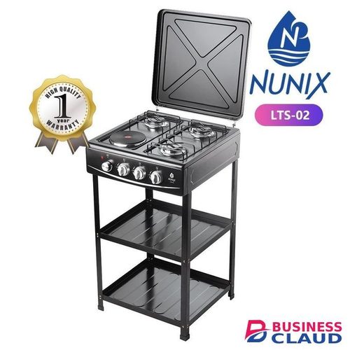 Nunix Stand Alone Burner – 3 Gas + 1 Electric Cooker