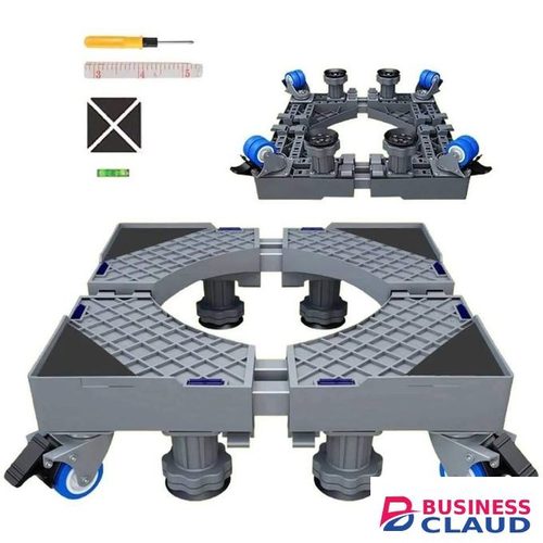Adjustable Heavy Duty Extensible Appliances Fridge Stand Washing machine Cooker Stand with lockable wheels and extra stands