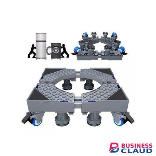 Adjustable Heavy Duty Washing Machine Fridge Cooker Stand with 8 Support Stands and Twin Wheels