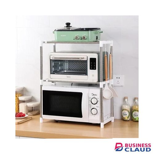Stainless Steel Space Saver Double Design Microwave Oven Stand