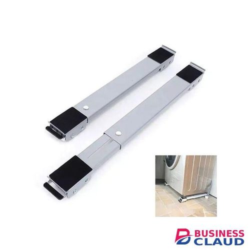 ADJUSTABLE HEAVY DUTY WASHING MACHINE / FRIDGE / COOKER STAND WITH LOCKABLE WHEELS-PAIR