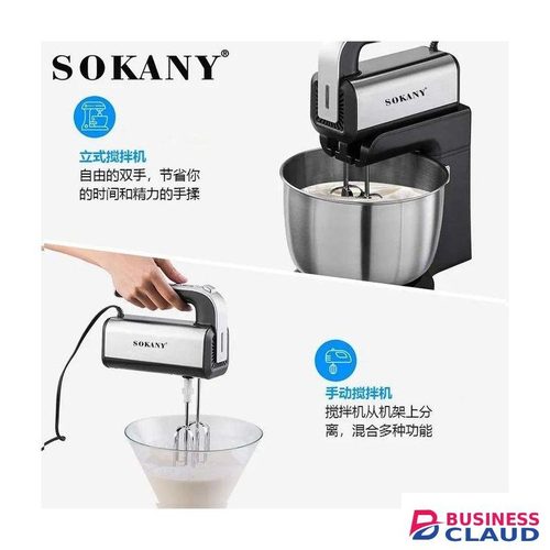 Sokany Kitchen Stand Mixer Machine, 3.5L Large Capacity, Stainless Steel Bowl, 5 Speed Settings For Perfect Baking Results, Easy Mixing & Kneading,500W