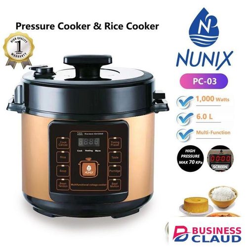 Nunix 6L pressure cooker, copper rice cooker
