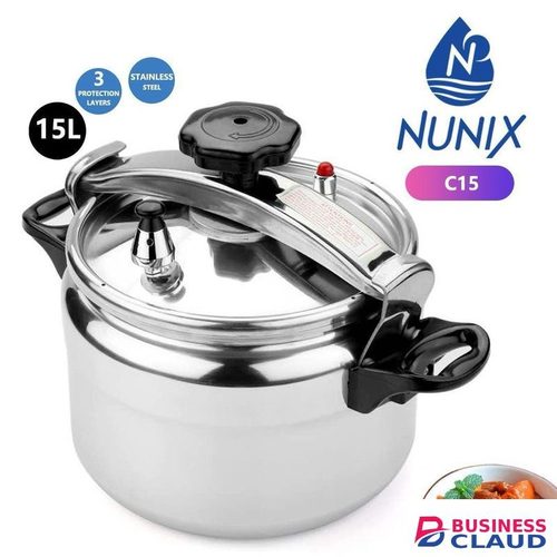 Nunix Heavy duty 15l Manual Pressure cooker