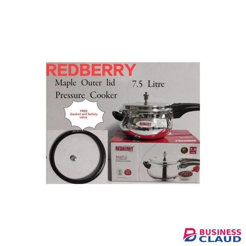 Redberry Premium Range Aluminium Maple Pressure Cooker With Free Gasket And Safety Valve