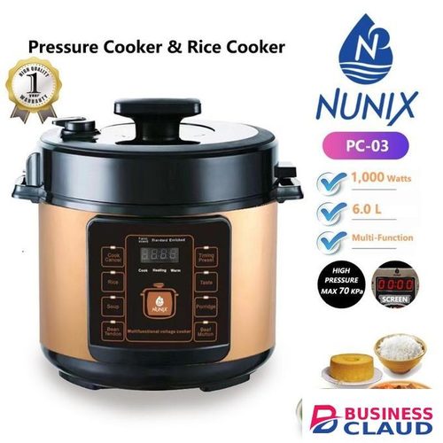 Nunix PC-03 Electric Pressure Cooker SILVER