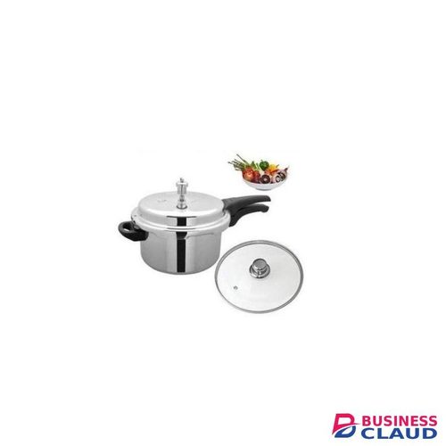Aluminium Pressure Cooker With Glass Lid- 8 Litre