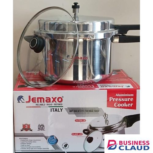 Jemaxo 12LTR Aluminium Pressure cooker with Glass Lid