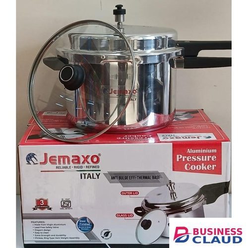 Jemaxo 10LTR Aluminium Pressure cooker with Glass Lid