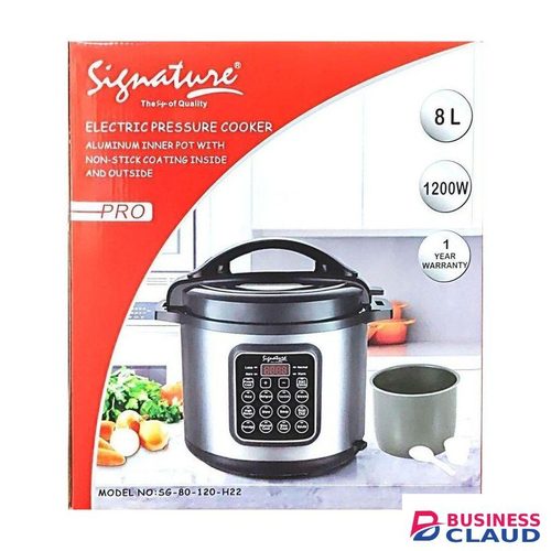 Signature Electric Pressure Cooker 8L 1200W With Inner Non-stick Pot