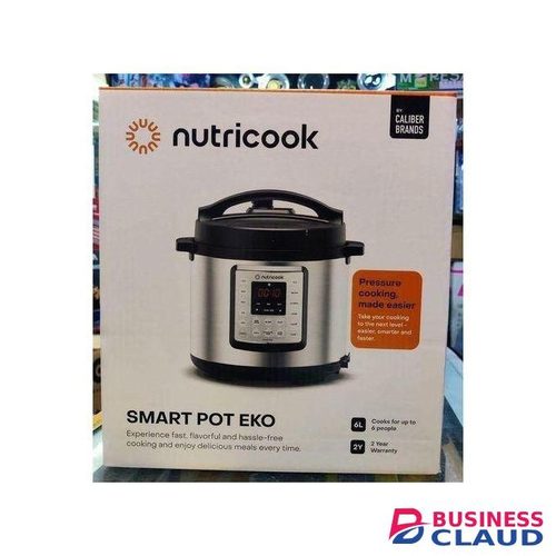 nutricook STAINLESS STEEL INNER POT 6L ELECTRIC PRESSURE COOKER (EPC) ELECTRIC PRE-PROGRAMMED STANLESS STEEL INNER POTSMART POT EKO CAPACITY PRESSURE COOKER 2 YEAR WARRANTY
