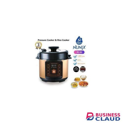 Nunix PC03 6L Electric Pressure Cooker & Rice Cooker