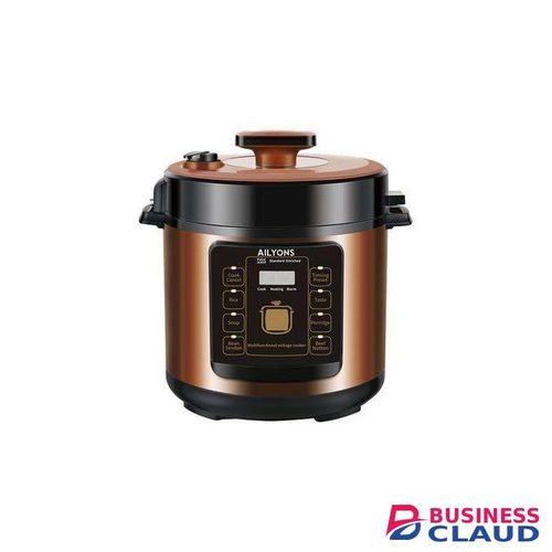 AILYONS Six litres electric multi purpose pressure cooker with adjustable programming buttons brown