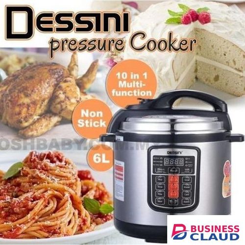 Dessini 6-Litre Electric Pressure Cooker with Digital Display, Multi-Function Cooking Modes, Stainless Steel Inner Pot, Safety Lock System, and Timer for Fast, Efficient Meals