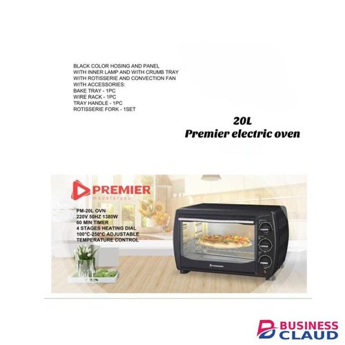 Premier 20L Compact Electric Oven with Grill