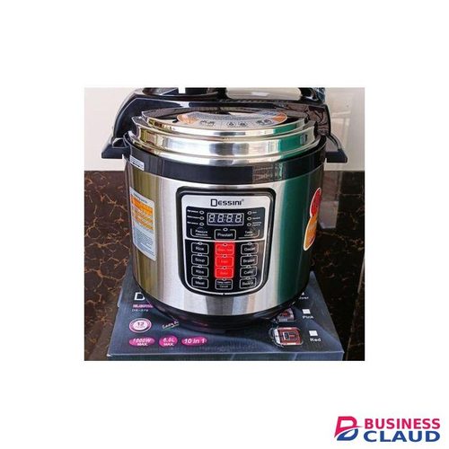 Dessini 6.0L Electric Pressure Cooker – Original Italy Model DS-379, 1000W Stainless Steel, Fast Cooking