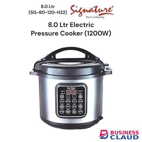 Signature 8Ltrs, 1200watts Smart Electric Pressure Cooker, Slow Rice Cooker, Steamer, Sauté, Stainless Steel nonstick pot, multi cooker