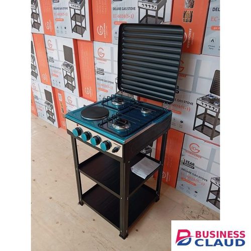 Eurochef Standing Cooker 3 Gas + 1 Electric with Shelves