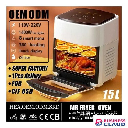 Magnetic Digital electric air fryer oven 15L with touch screen