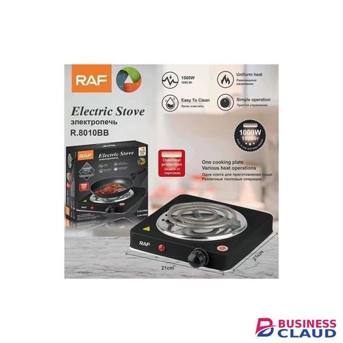 RAF Electric Stove, Single Burner Cooktop, Compact And Portable-Black