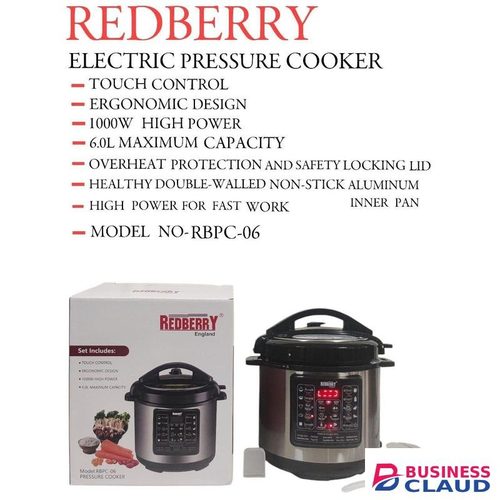 Redberry 6 litres Electric Pressure Cooker