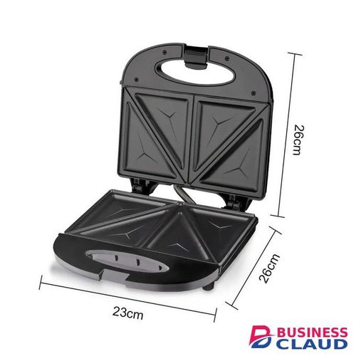 RAF Mini Electric Sandwich Maker 750W Double-sided Heating Egg Cake Oven Iron Grill Machine for Breakfast Cooking, Stainless Steel Non-stick Coated Plate
