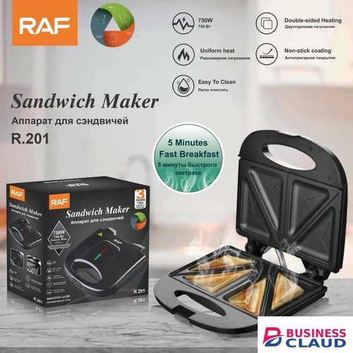 Mini Electric Sandwich Maker 750W Double-sided Heating Egg Cake Oven Iron Grill Machine for Breakfast Cooking, Compact Stainless Steel Non-stick Coated Surface for Easy Cleaning and Fast Cooking