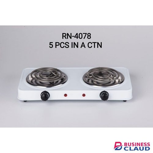 Rashnik Electric Double Coil Cooker Hotplate Fast Heating Energy Efficient Dual Burner Portable Kitchen Appliance for Home Office Dormitory Cooking and Meal Prep