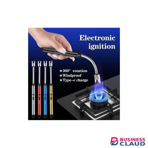 Windproof Electric USB Lighter Rechargeable for Gas Stove Candles and BBQ Grills Safe Durable and Convenient for Home Outdoor Use