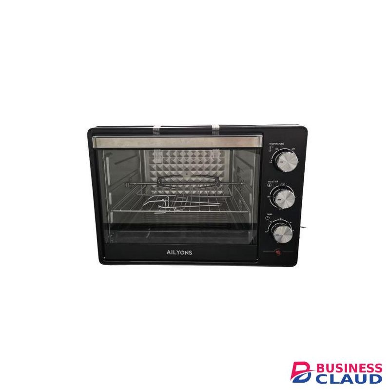 AILYONS Electric Oven - 40L, Grill, Rotisserie, Black