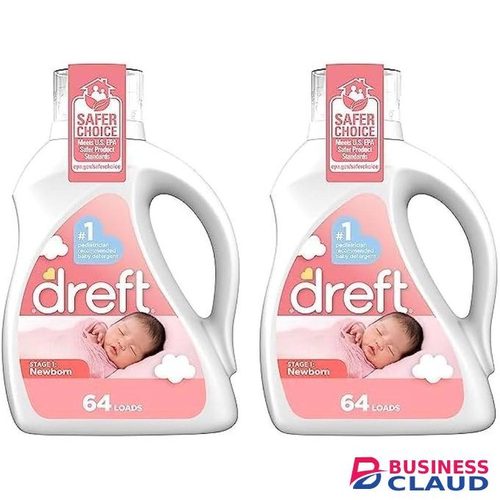 Dreft Newborn Hypoallergenic Liquid Baby Laundry Detergent (HE), Natural for Baby, Newborn, or Infant, 92 Oz (64 loads)