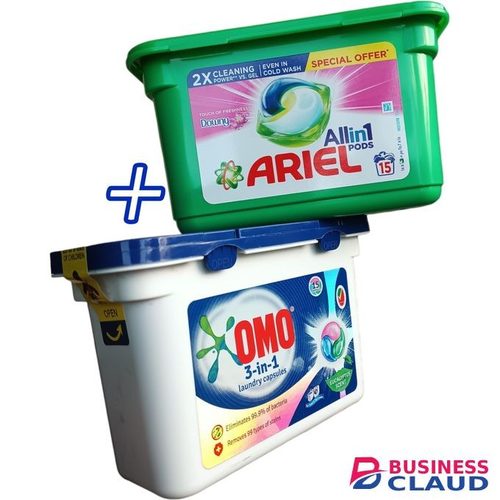 Ariel + Omo Laundry Washing Machine Pods All Fabric