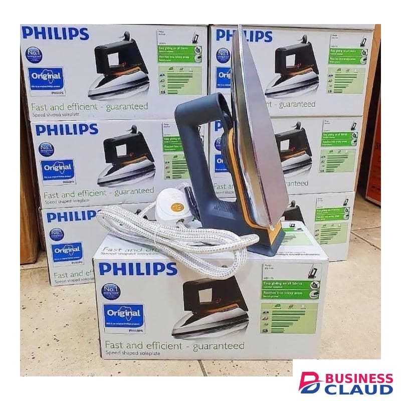 Philips Heavy Duty Dry Iron with Speed Shaped Soleplate and Non-Stick Coating for Fast and Efficient Crease Removal