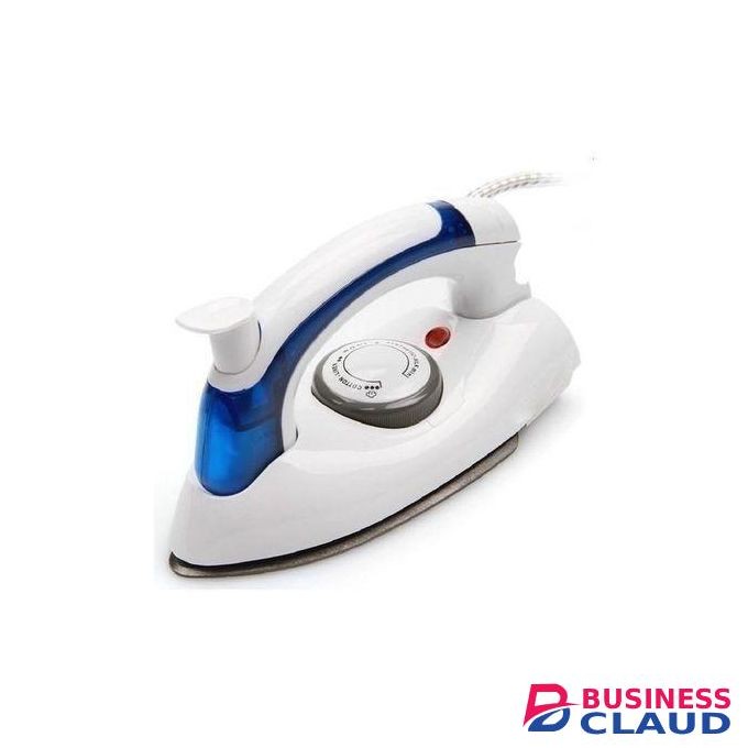 Sokany Foldable Electrical Steam Travel Iron Box Compact, Lightweight, Non-Stick, 700W, Perfect For Business Trips And Home Use – White/Blue