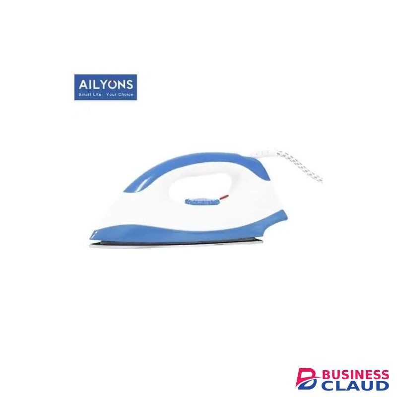AILYONS AILYONS-HD-198A Electric Dry Iron Box, Powerful Steam-Free Electric Iron with Adjustable Temperature, Non-Stick Soleplate, Lightweight and Ergonomic Design for Smooth, Quick, and Efficient Home Ironing