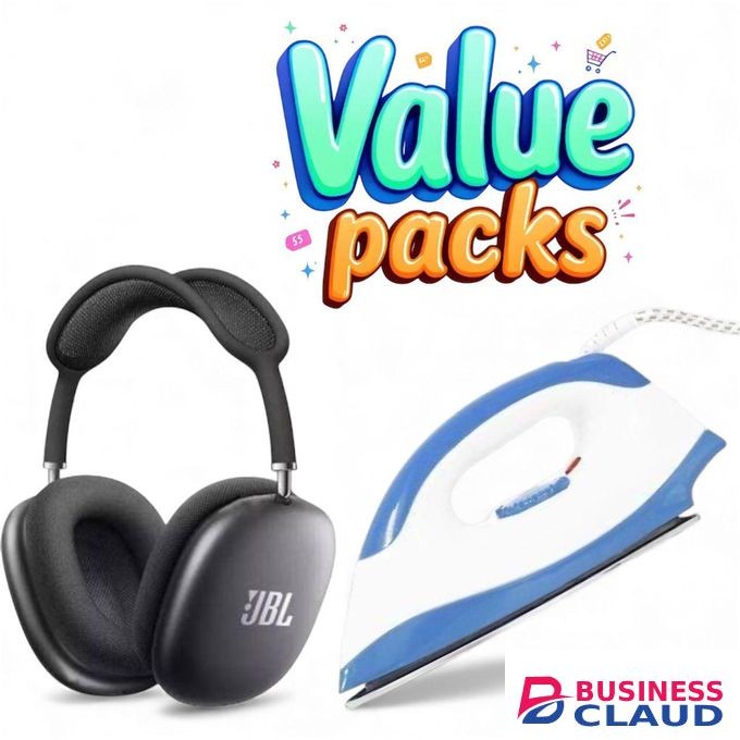 AILYONS sweet home Electric Dry Iron Box White & Blue//plus free i12 headphone